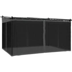 vidaXL Pavillon mit Netzwänden 4x3 m Stahl