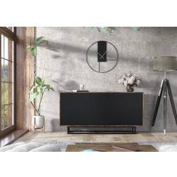 Loft Retro Industrial Vintage Oak/Black Sideboard 160x80cm