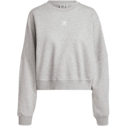 adidas Women's Originals Essentials Crew Fleece Genser - Medium Grey Heather