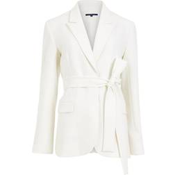 French Connection Whisper Belted Blazer - Summer White