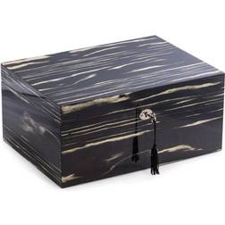 Bey-Berk Ebony Wood 100-Cigar Humidor