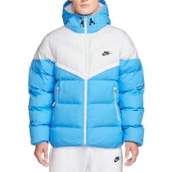 Nike Men's Windrunner Primaloft Storm FIT Hooded Puffer Jacket - White/Photo Blue/Black