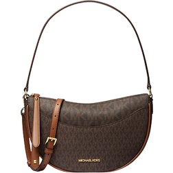 Michael Kors Dover Medium Signature Logo Crossbody Bag - Brown