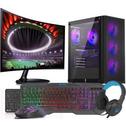 Vist PC Gaming Ryzen 7 5700X 32GB RAM RTX 4060 1TB M.2 SSD 27" Windows 11 Pro