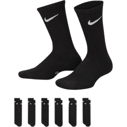 NIKE Kid's Everyday Cushioned Crew Socks 6-pack - Black/White (SX6910-010)