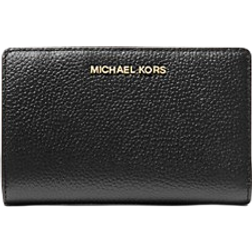 Michael Kors Medium Pebbled Leather Wallet - Black