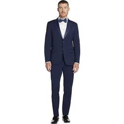 Tommy Hilfiger Modern Fit Wool Blend Tuxedo Jacket - Navy