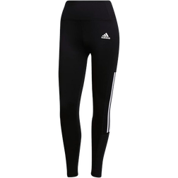 Adidas Aeroready Designed to Move Training Mesh High-Rise 3-Stripes Pocket 7/8 Tights - Black