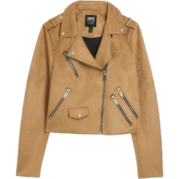 River Island Women's Faux Suede Jacket - Brown