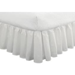 Fresh Ideas Ruffled Valance Sheet White (213.4x182.9)