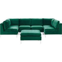 Beliani U Shaped Modular Green Divano 300cm Divano 3 Posti