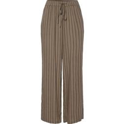 Pieces Pcpia Wide Leg Pants - Falcon Stripes/Black