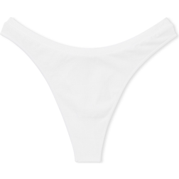 PINK Seamless High-Leg Thong Panty - Optic White