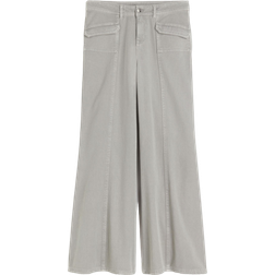 H&M Wide Twill Trousers - Grey