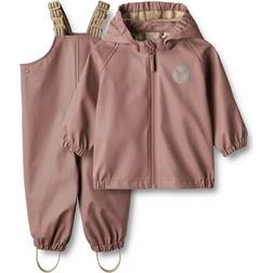 Wheat Kid's Charlie with Suspenders Rain Set - Dusty Lilac