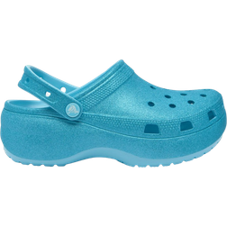 Crocs Classic Platform Glitter Clog - Pale Blue