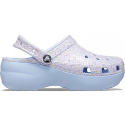 Crocs Classic Platform Glitter Clog - Blue Calcite/Multi