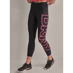 DKNY Sport Women's High-Rise Logo Graphic 7/8 Leggings Knckout Pi