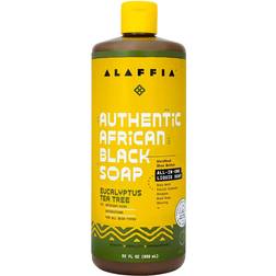 Alaffia Authentic African Black Soap Eucalyptus Tea Tree 32.1fl oz