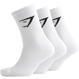 Gymshark Crew Socks 3-packs - White