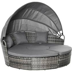 OutSunny 862-047 Loungeset, 1 Bord inkl. 2 Stolar