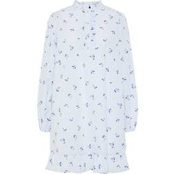 Pieces Lotus Mini Dress - Nantucket Breeze