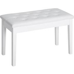 Homcom Traditional Country White Storage Bench 19.7x19.7"