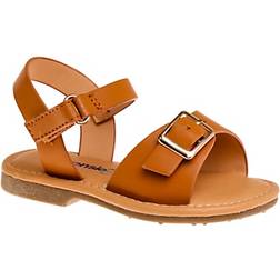 Kensie Girl's Open-Toe Flat Footbed Sandals - Tan