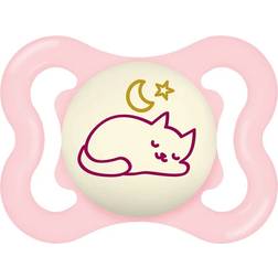 Mam Supreme Night 0-6 månader Silk Sterilieringsbox Rosa 1-pack