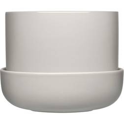 Iittala Nappula Pot With Saucer 17x13 cm Ceramic Light Grey