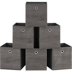 Songmics Cubes, Set of 6 Bins with Non-Woven Cube Storage Box