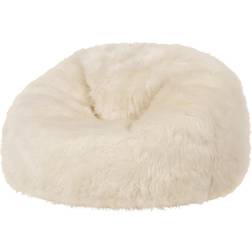 ICON Luxury Fluffy Living Room Cream Pouf