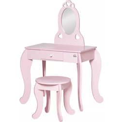 Homcom Kids Vanity Table & Stool