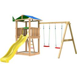 Jungle Gym Playtower Hut 2.1 with 2 Swing Module & Slide