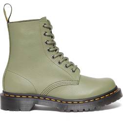 Dr. Martens Women's 1460 Soft Leather Lace Up Boots - Muted Olive