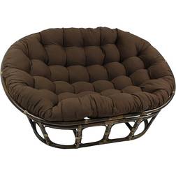 Blazing Needles Twill Double Papasan Chair Cushions Brown (198.1x147.3cm)