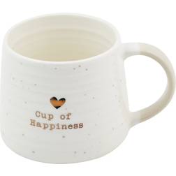 Gold Heart Ribbed Mug
