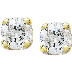 Macy's Accent Stud Earrings - Gold/Diamonds