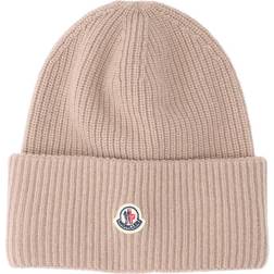 Moncler Logo Beanie - Beige