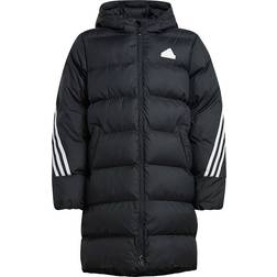 adidas Junior Future Icons Long Quilted Jacket - Black