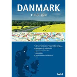 Danmarkskort 1:500.000 (Falset, 2019)