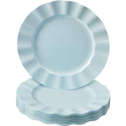 Silver Spoons Disposable Plates Salad with Scalloped Rim Mint 10-pack