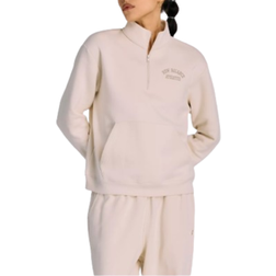 New Balance Women's Graphic Quarter Zip Sweater - Linen