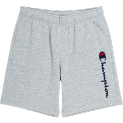 Champion Terry Shorts with Leg Logo - Light Grey