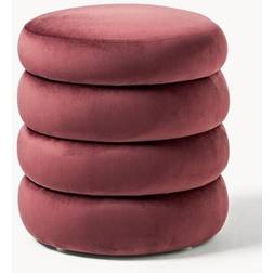 Westwing Collection Puff i Sammet Alto Med Förvaring Fotpall