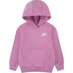 Nike Little Kid's Sportswear Club Fleece Pullover Hoodie - Magic Flamingo (36L088-ACG)