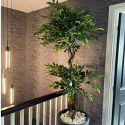 Leaf 150Cm Twisted Trunk Japanese Style Ficus Tree Artificial Plant