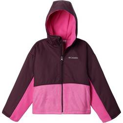 Columbia Girl's Benton Novelty Hooded Fleece Jacket - Pink Ice/Moonvista