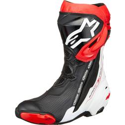 Alpinestars MC Stövel Supertech R v2 Svart/Vit/Röd, Svart/Vit/Röd