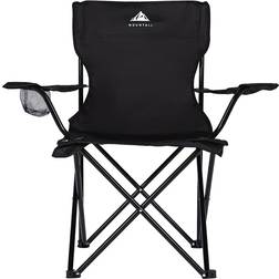 MOUNTALL Camping Quick Folding Chair with Carrying Bag, Arm Rest, Drink Holder